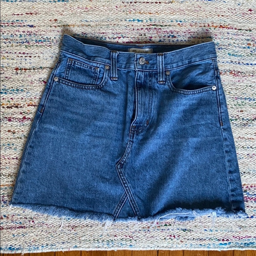 Madewell Rigid Denim A-Line Mini Skirt